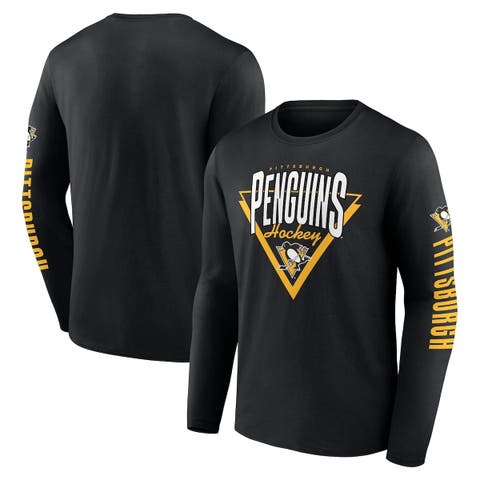 Men's Fanatics Black Pittsburgh Penguins Headline Long Sleeve T-Shirt
