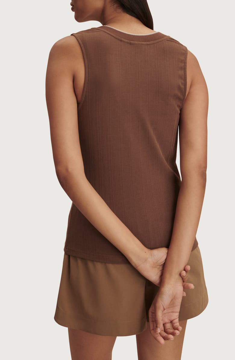 Varley Corby V-Neck Modal Blend Tank, Alternate, color, Pinecone