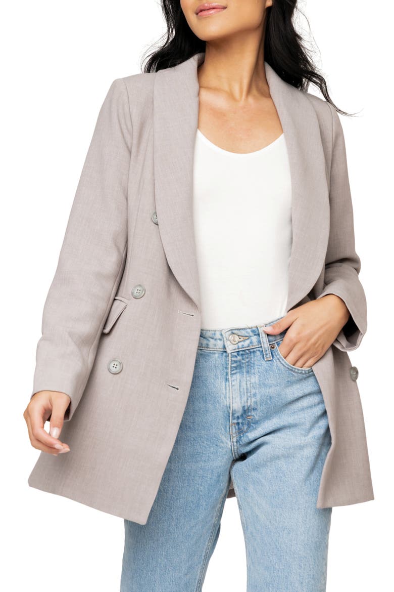 Double Breasted Blazer, Main, color, H.GREY
