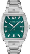 FERRAGAMO F-80 Tonneau Bracelet Watch, 42mm
