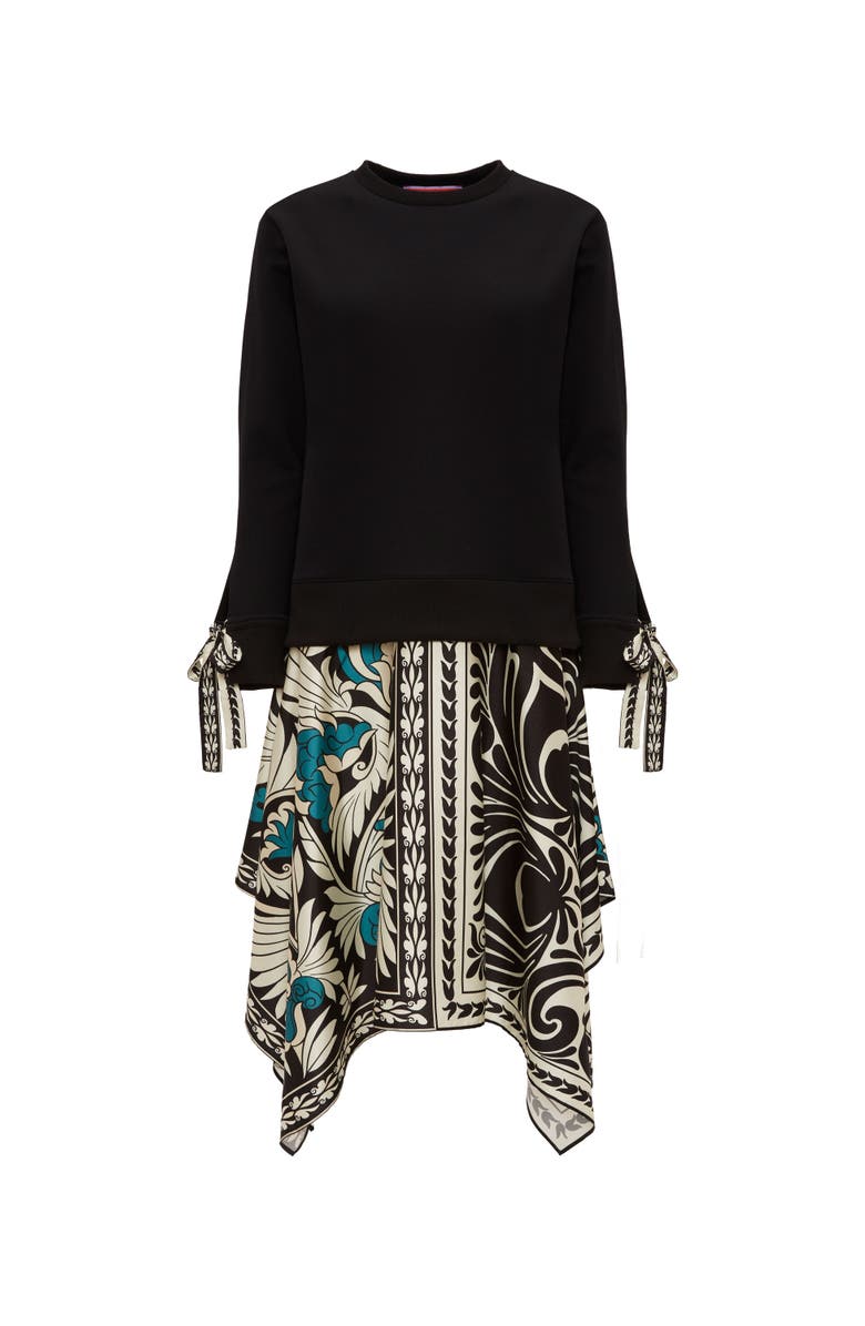 La DoubleJ Sporty Foulard Dress Placée Mix Tiles Placée Black, Alternate, color, Mix Tiles Placée Black