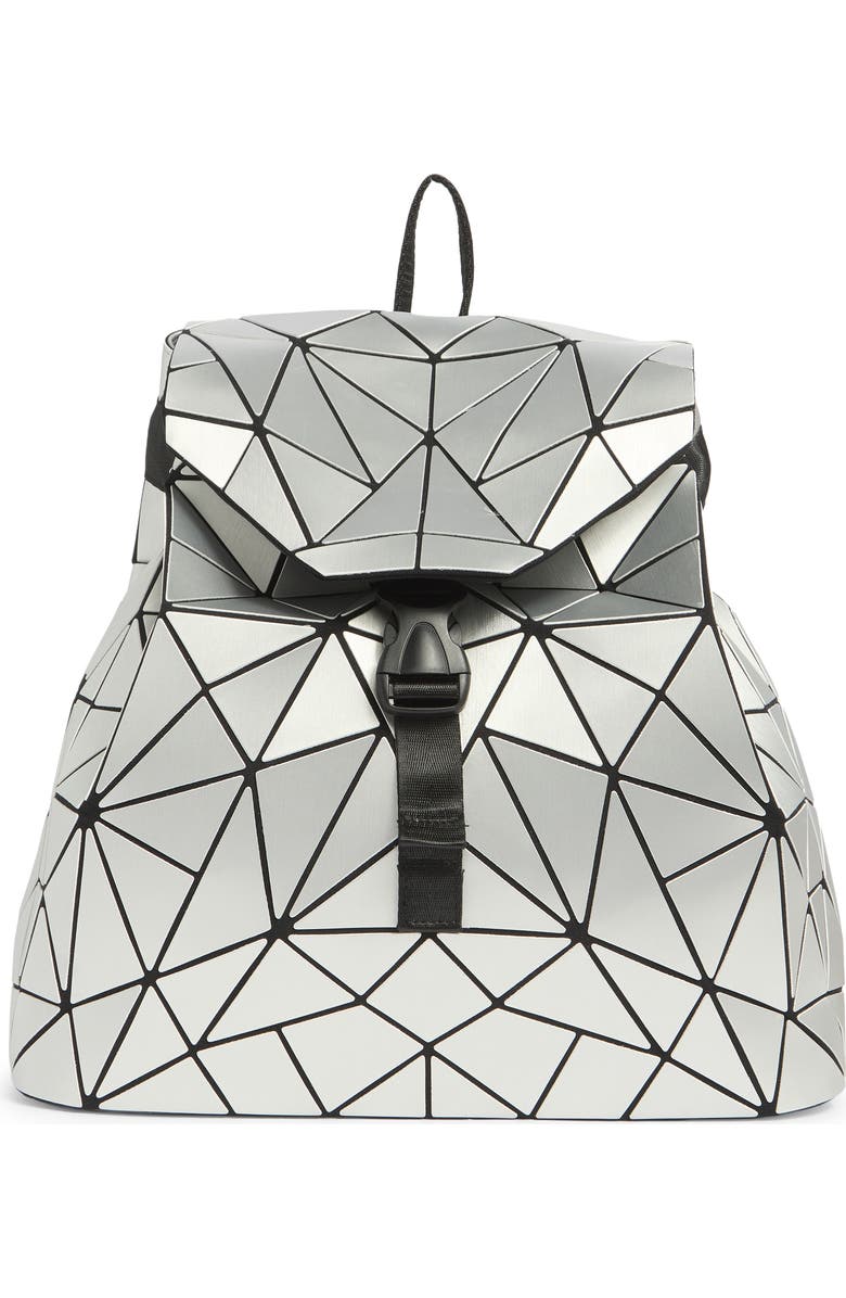 PATRIZIA LUCA Slanted Triangle Backpack, Main, color, Matte Silver