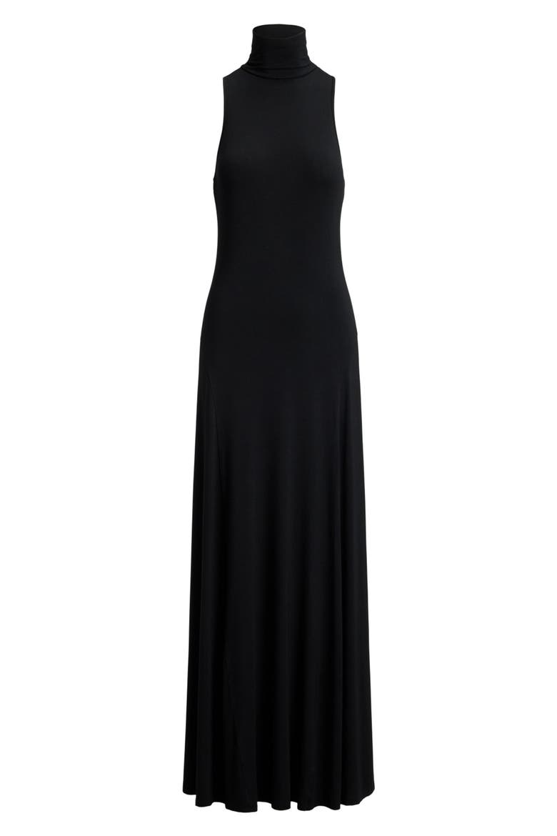 Sleeveless Stretch Jersey Maxi Dress, Alternate, color, BLACK