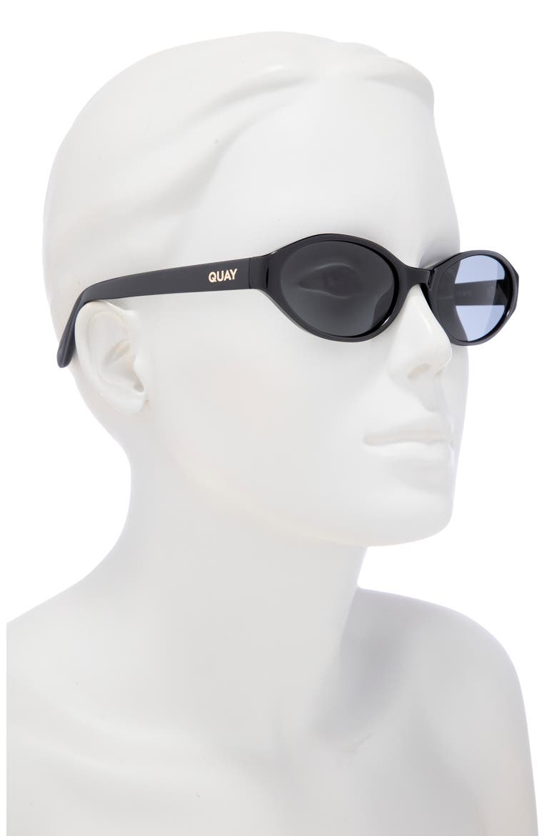 Aura Points 55mm Oval Sunglasses, Alternate, color, BLACK/ SMOKE