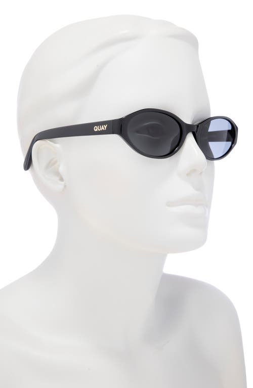 Quay Aura Points 55mm Oval Sunglasses In Black