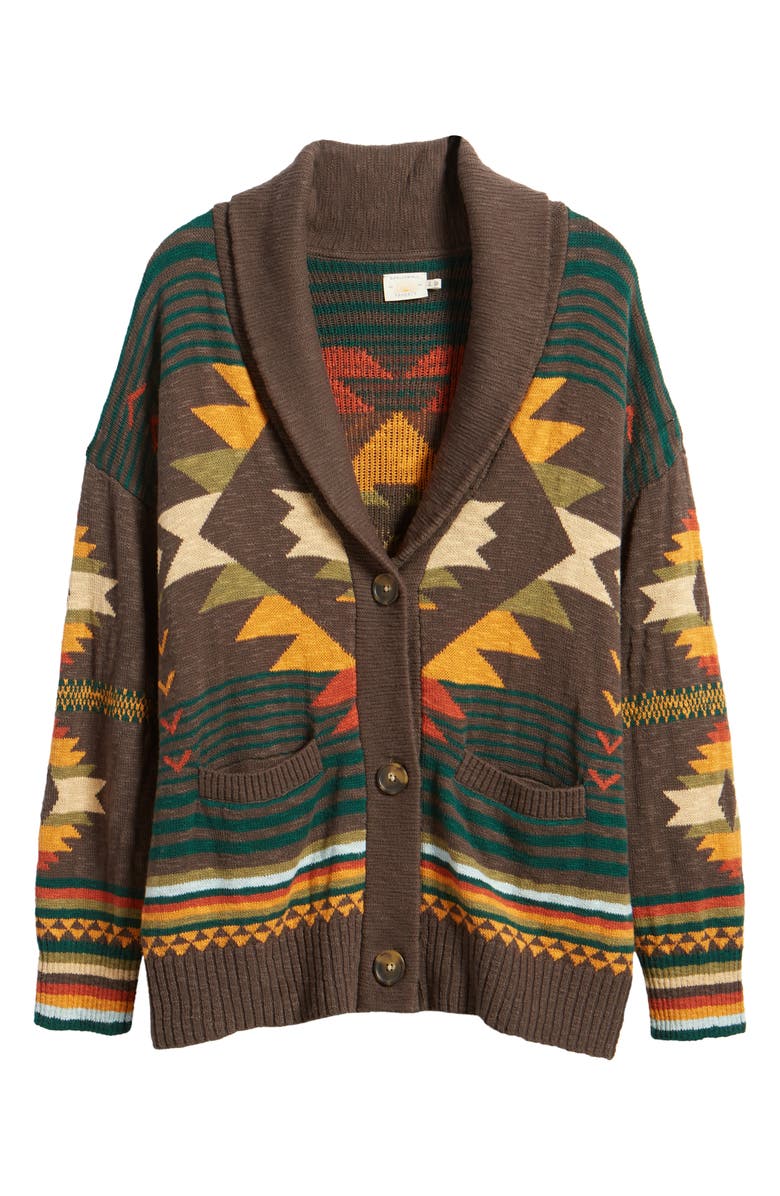 Faherty Woodland Organic Cotton Cardigan, Alternate, color,
