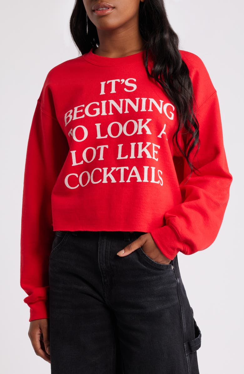 Junk Food It's Beginning Holiday Cotton Graphic Sweatshirt, Main, color,