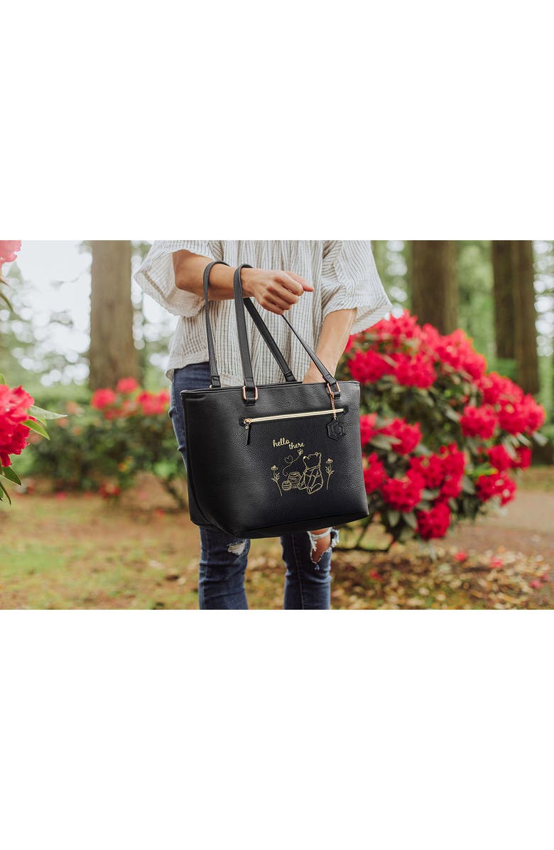Picnic Time x Disney<sup>®</sup> Winnie the Pooh Uptown Cooler Tote Bag, Alternate, color, Black