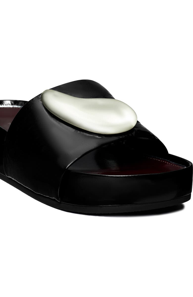 Tory Burch Patos Platform Slide Sandal, Alternate, color, Perfect Black / Silver