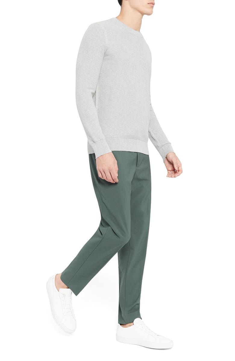 Theory Riland Long Sleeve Piqué Crewneck, Alternate, color, 