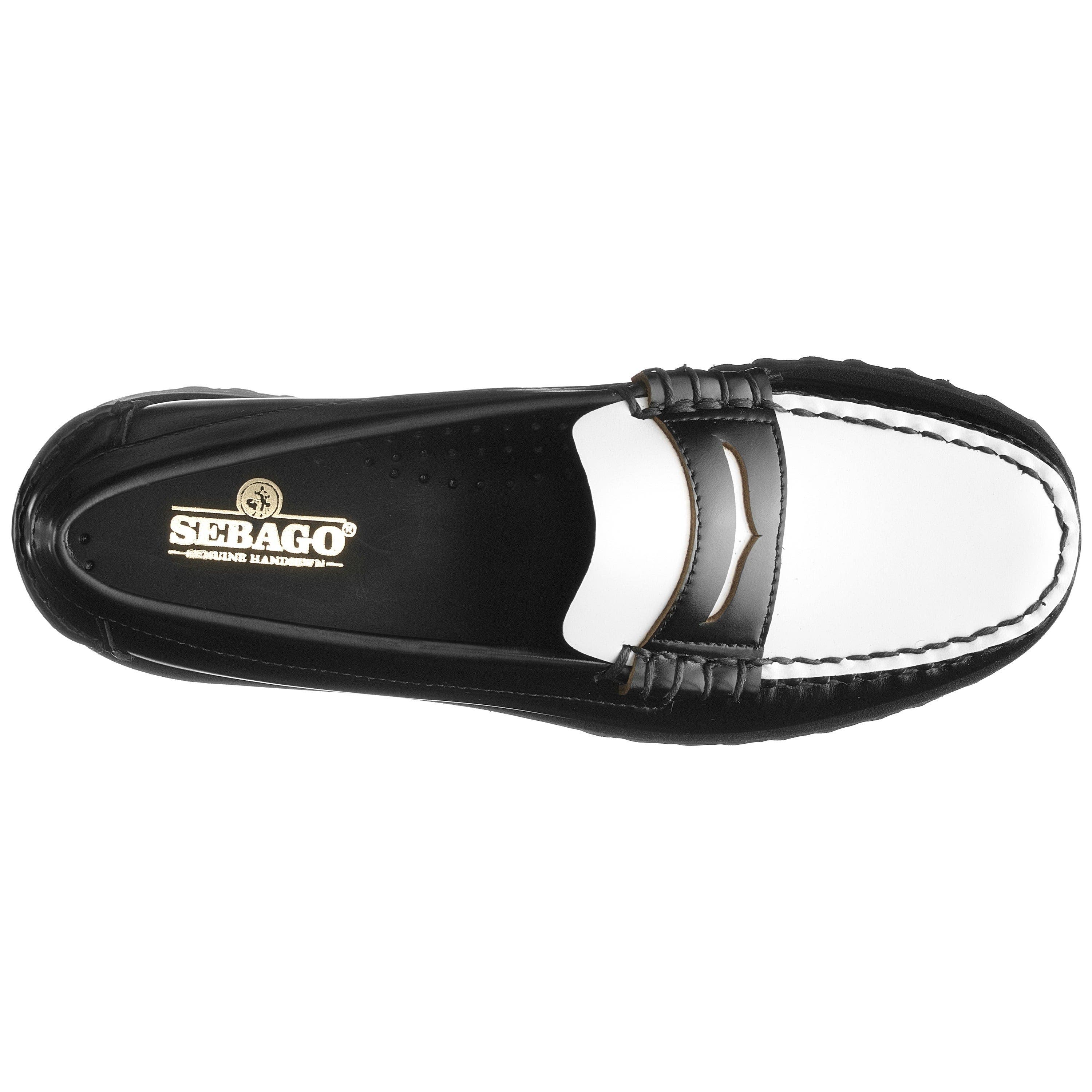 Sebago Dan Lug Loafer, Alternate, color, Black-White