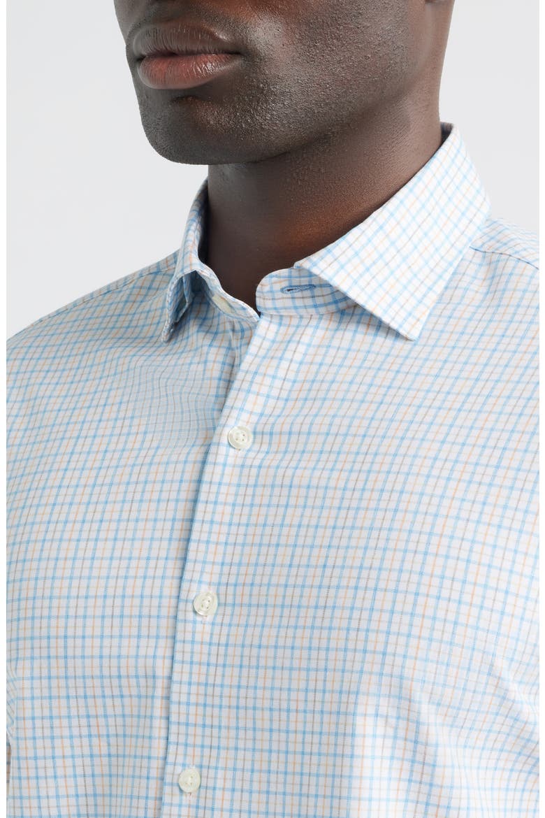Briney Tattersall Check Everyday Performance Button-Up Shirt, Alternate, color, LAPIS