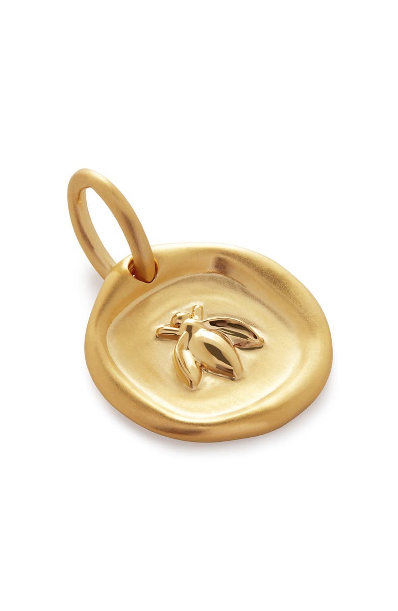 Monica Vinader Bee Pendant Charm, Main, color, 18K Gold Vermeil