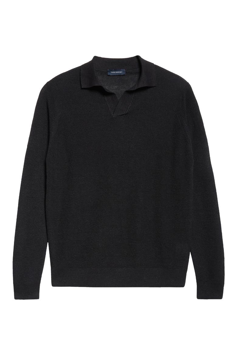 Skipper Long Sleeve Linen & Cotton Polo (Men) | Nordstrom
