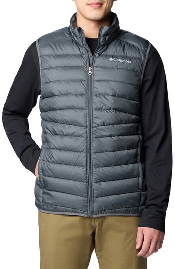 Columbia Foster Falls Water Repellent Puffer Vest In Blue