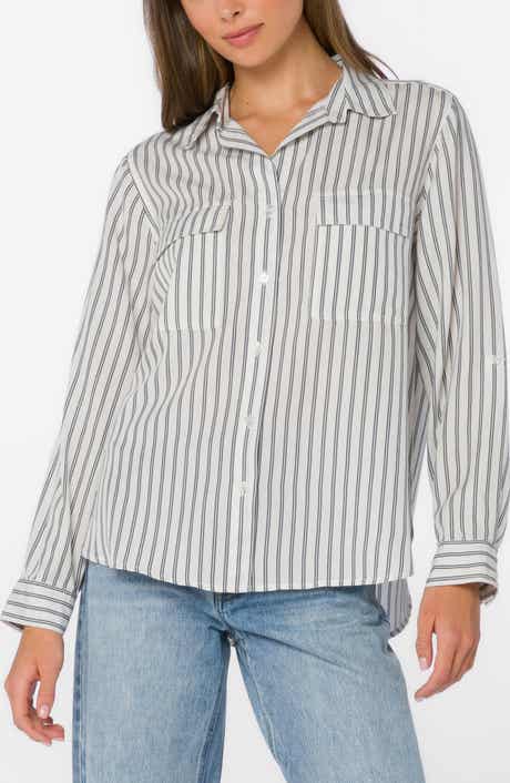 VELVET HEART Talma Roll Tab Sleeve Button-Up Shirt