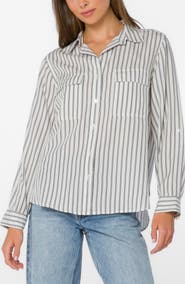 VELVET HEART Talma Roll Tab Sleeve Button-Up Shirt