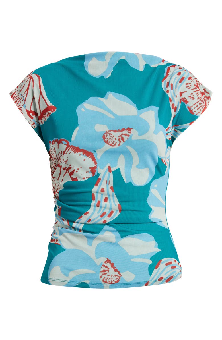 Cleobella Ellie Print Mesh Top, Alternate, color, La Rouge North Sea Print