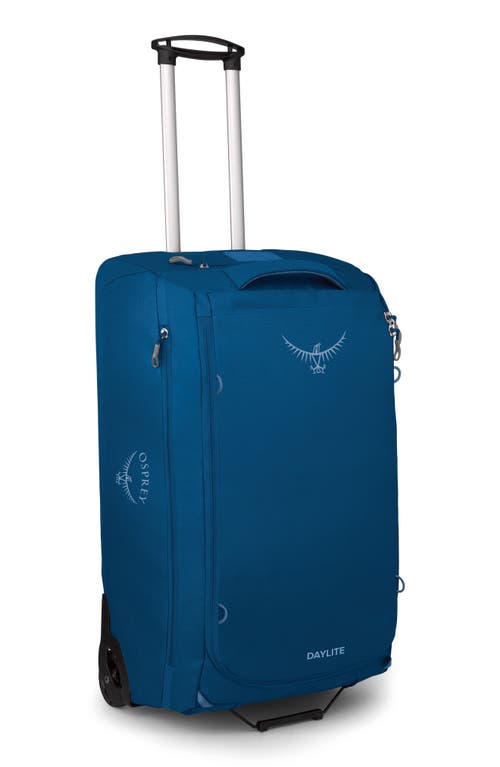 Osprey Daylite 85l 28-inch Wheeled Duffle Bag Luggage In Night Shift Blue