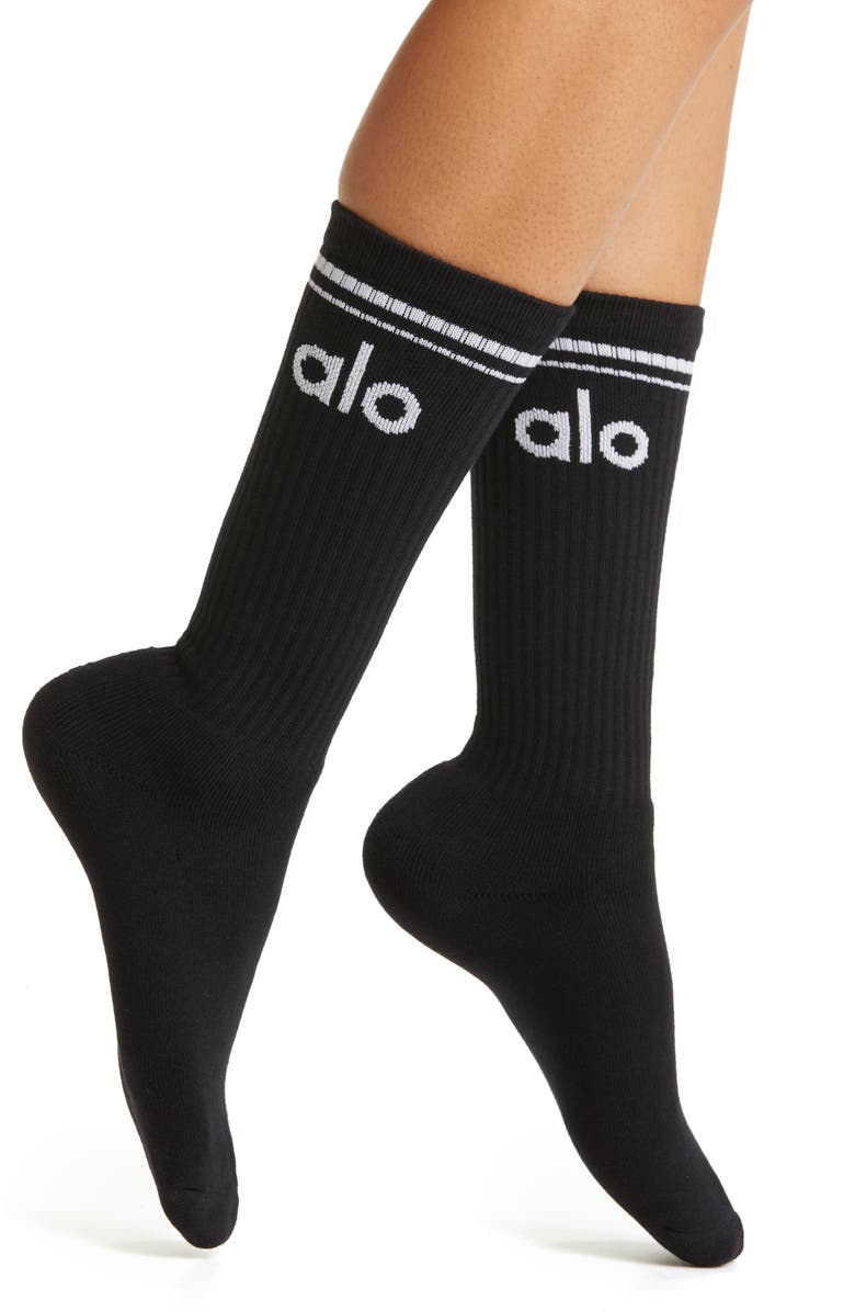 Alo Throwback Cotton Blend Crew Socks, Main, color,