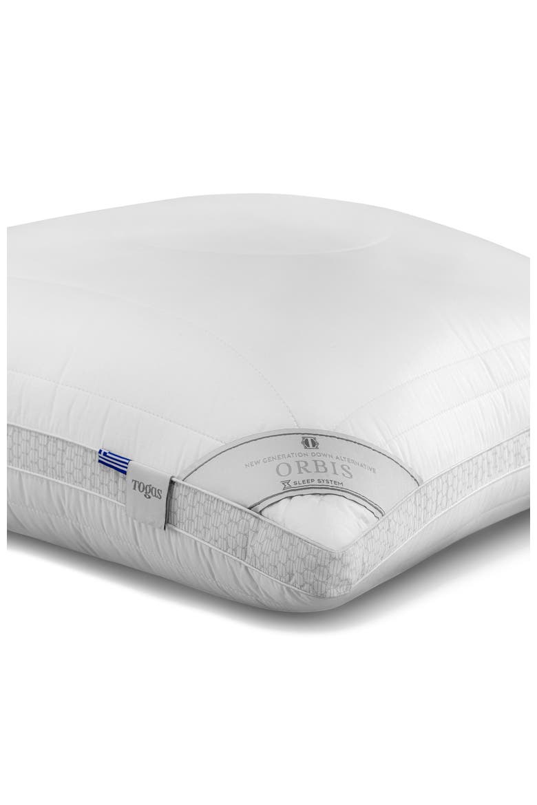 Orbis siliconized 3D microfiber pillow, Alternate, color, White