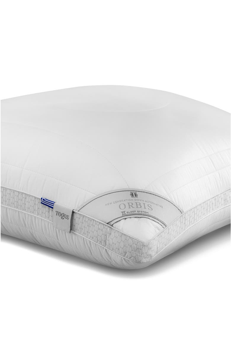 Togas Orbis siliconized 3D microfiber pillow, Alternate, color, White