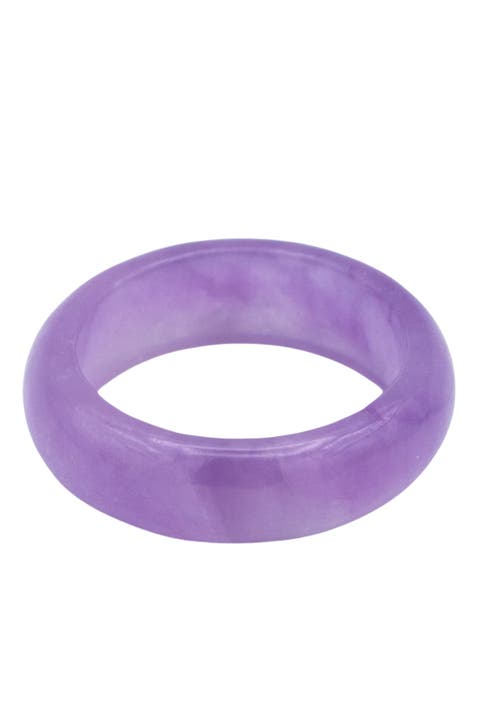 Lilac Purple jade ring