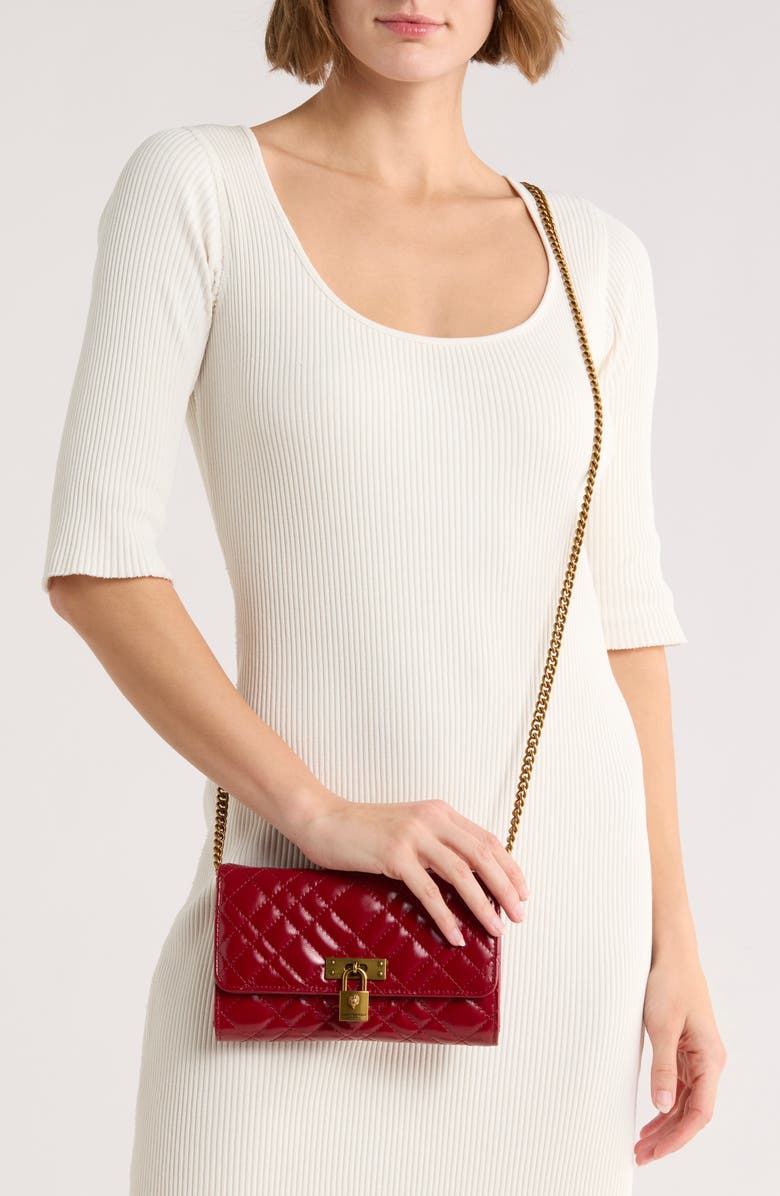 Kurt Geiger London Brixton Wallet on a Chain, Alternate, color, Red