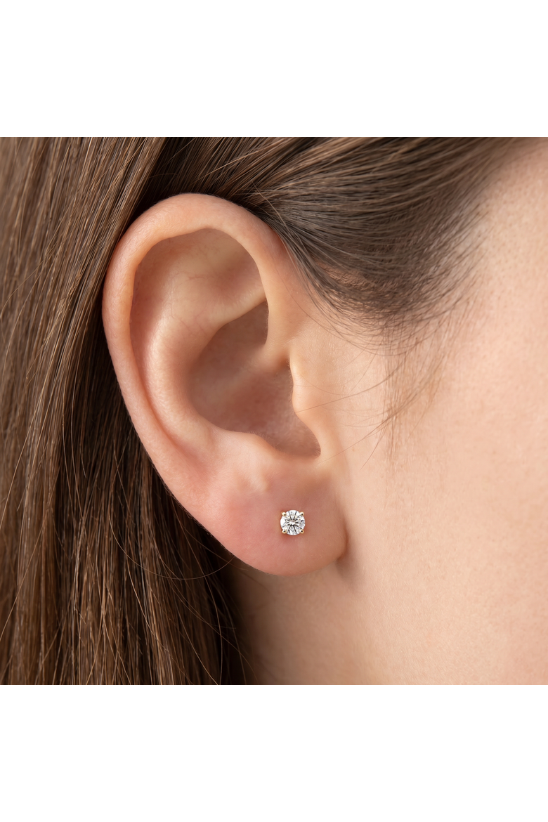 VS .65ct Diamond Studs 14K Gold Lab Grown, Alternate, color, 14k White Gold