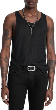 John Varvatos Broome Slim Fit Linen Tank