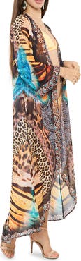 RANEES Black Animal Duster