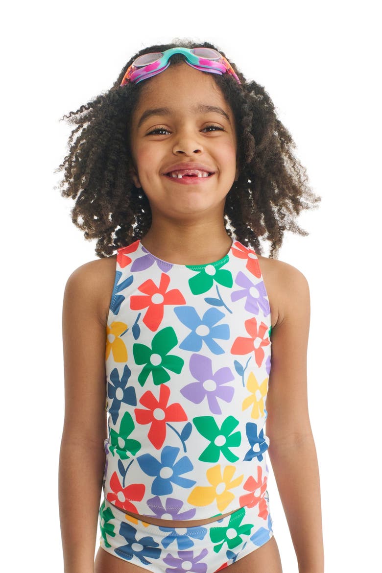 Kids Swim Tank, Alternate, color, Multi Spring Blooms