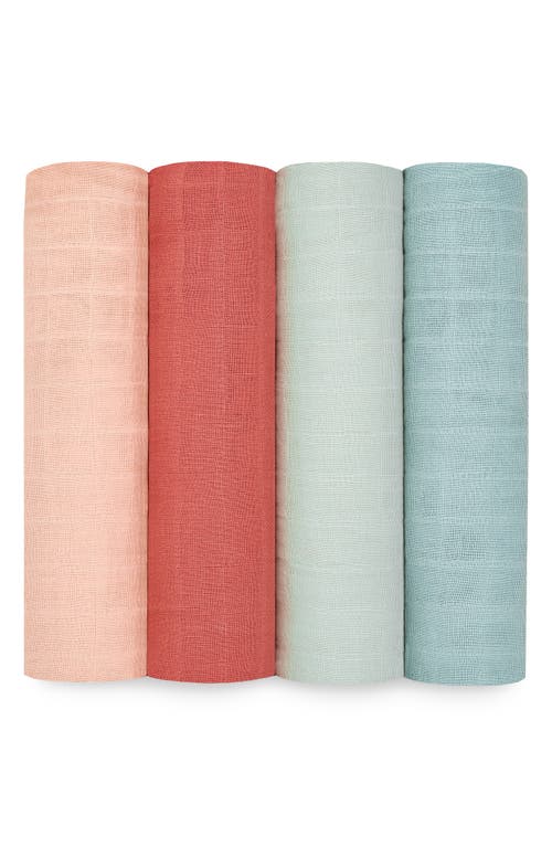aden + anais Assorted 4-Pack Organic Cotton Muslin Swaddling Cloths in Mother Earth Organic 