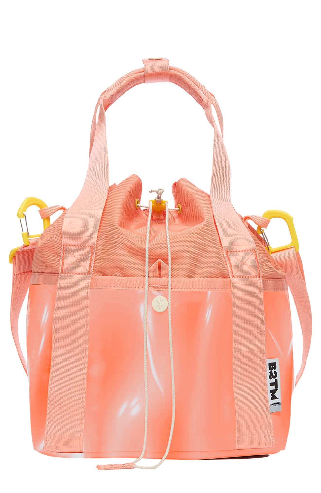 Baboon to the Moon Go-Tote Bucket Bag, Main, color, Sunset Coral