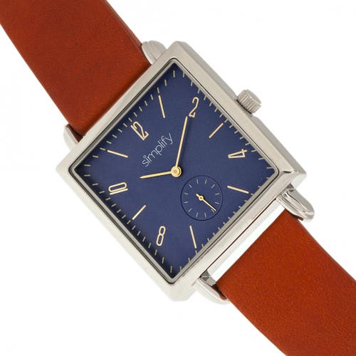 Simplify The 5000 Leather-band Watch In Brown