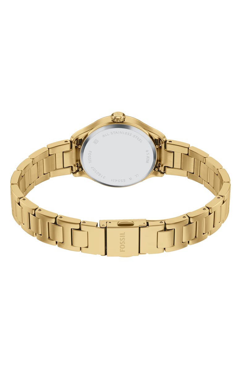 Fossil Gilmore Bracelet Watch, 28mm, Alternate, color, Gold