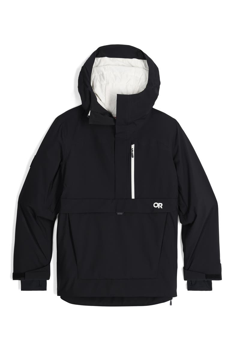 Snowcrew Anorak, Alternate, color, BLACK/SNOW