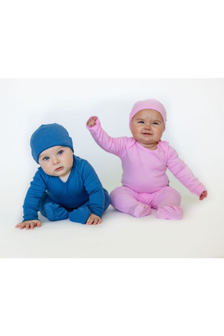 Baby Unisex Organic 100% Cotton Soft Footed Baby Pants, Alternate, color, Oatmeal