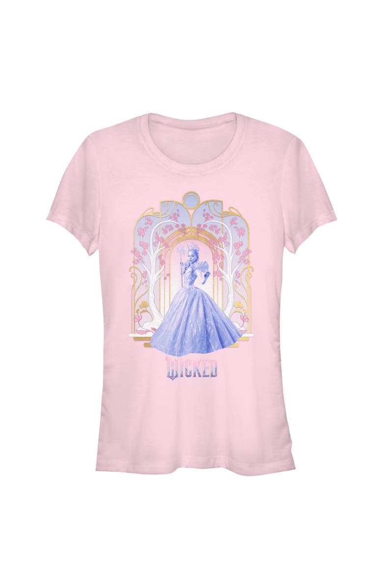 Wicked: For Good Junior's Wicked For Good Glinda Flowers and Trees  Graphic T-Shirt, Main, color, Light Pink