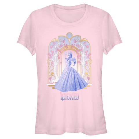 Junior's Wicked For Good Glinda Flowers and Trees  Graphic T-Shirt