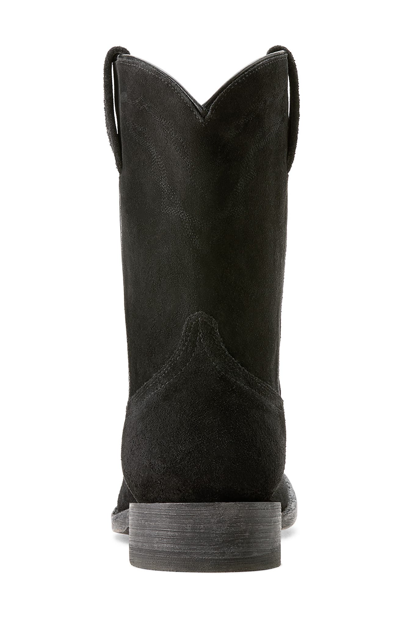 Ariat Downtown Stonewash Suede Cowboy Boot, Alternate, color, Stonewashed Black Suede