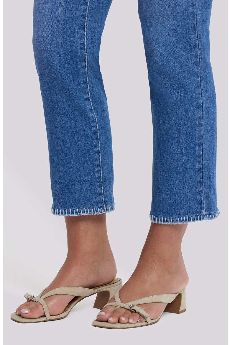 Marilyn Blanket Stitch Detail Ankle Jeans, Alternate, color, BLUE PARADISE