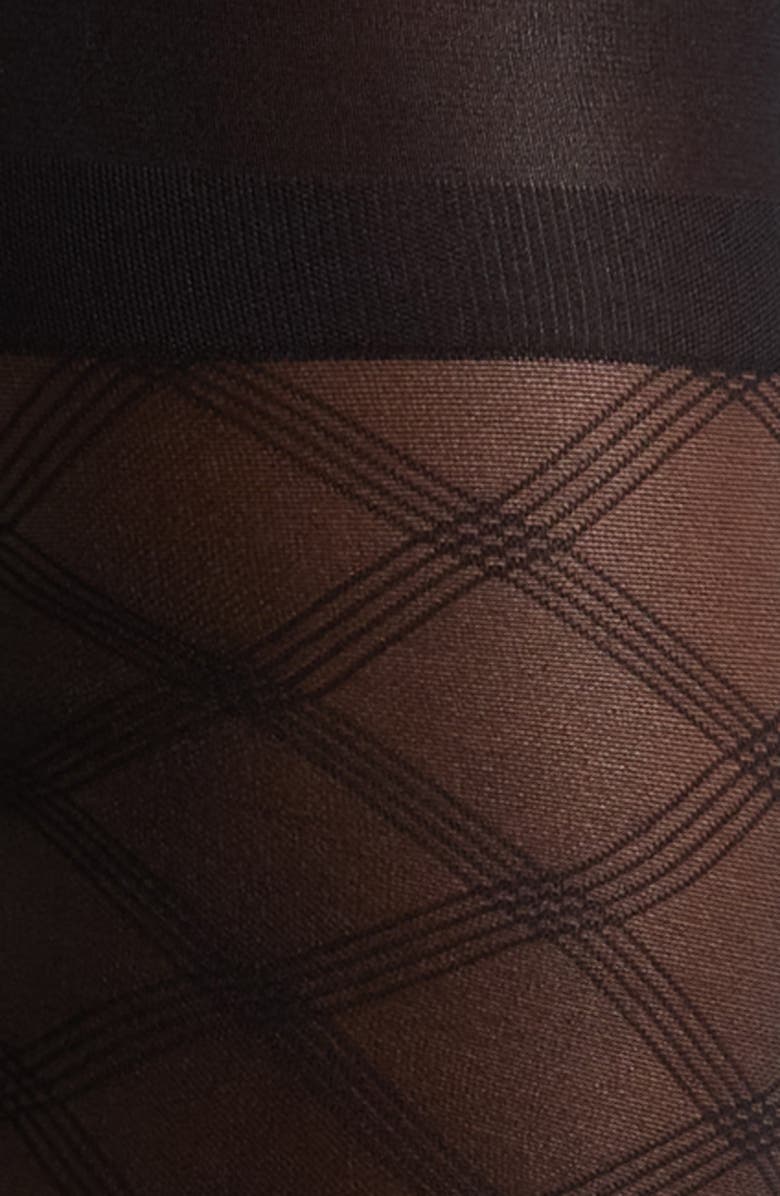 Nordstrom Everyday Sheer Diamond Tights, Alternate, color, Black