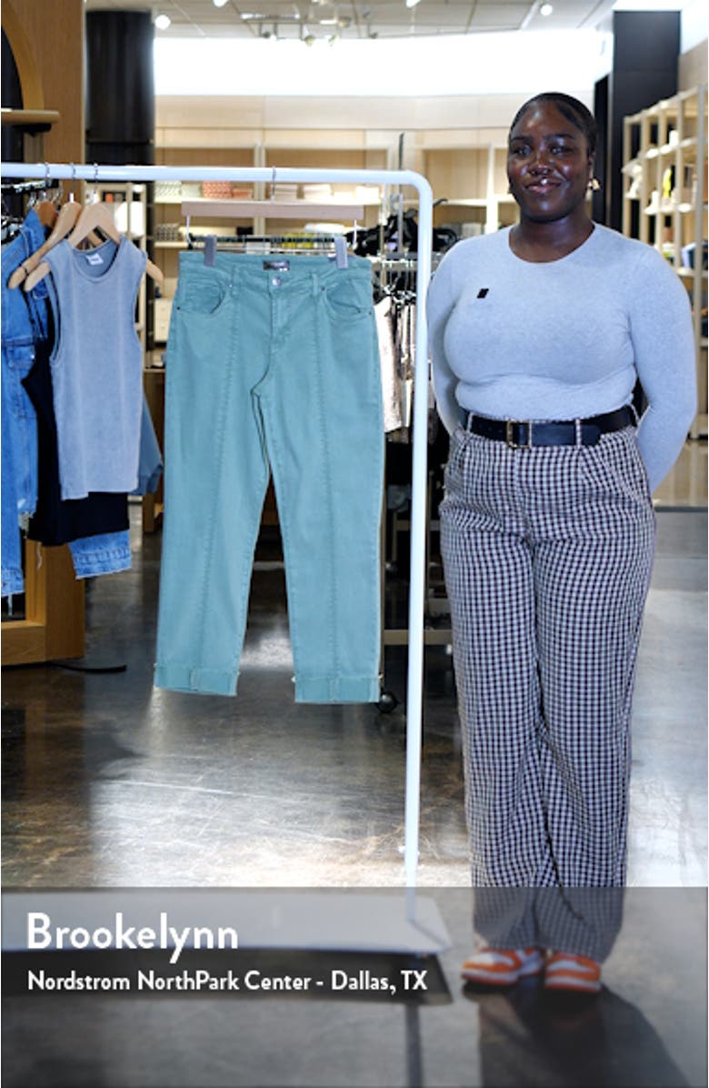 Amy Seamed Mid Rise Crop Slim Jeans, sales video thumbnail