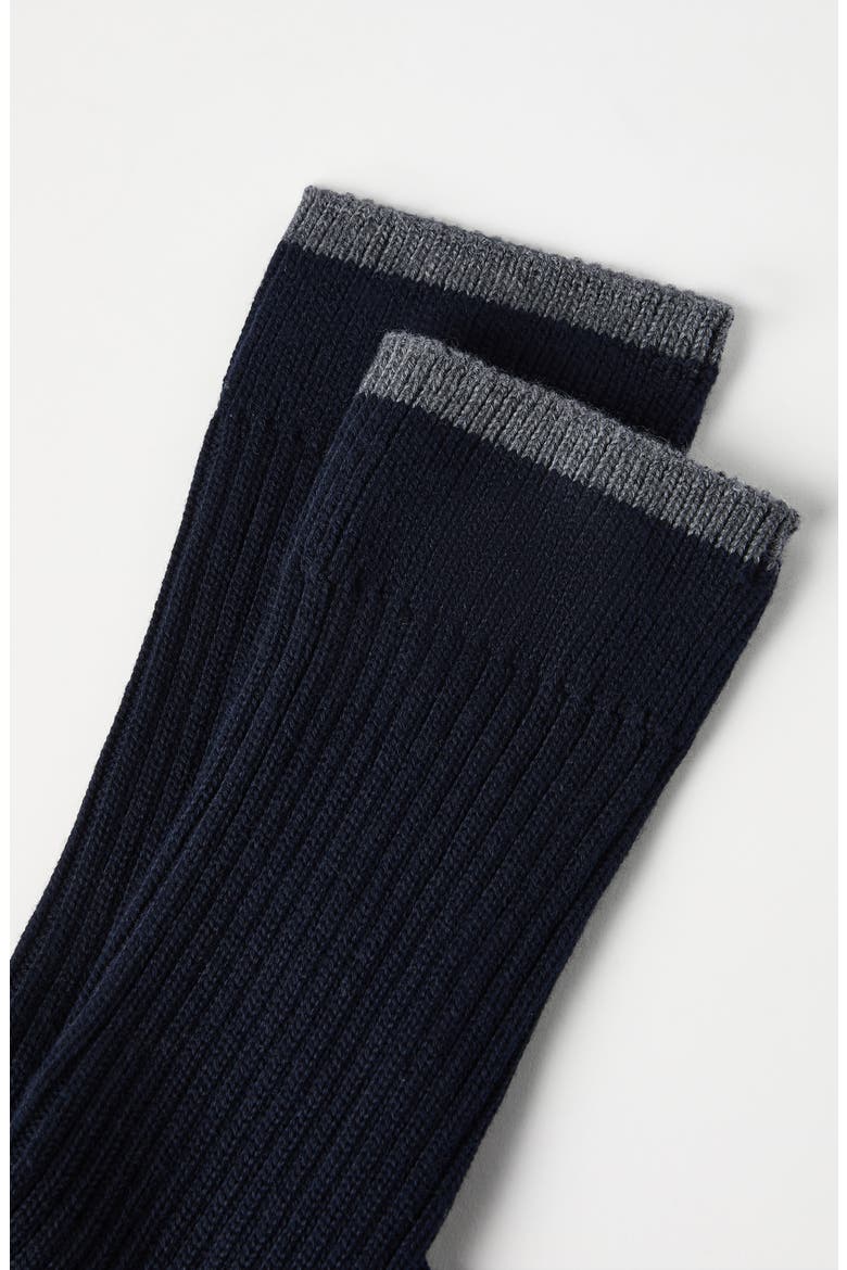 Cotton socks, Alternate, color, Navy Blue