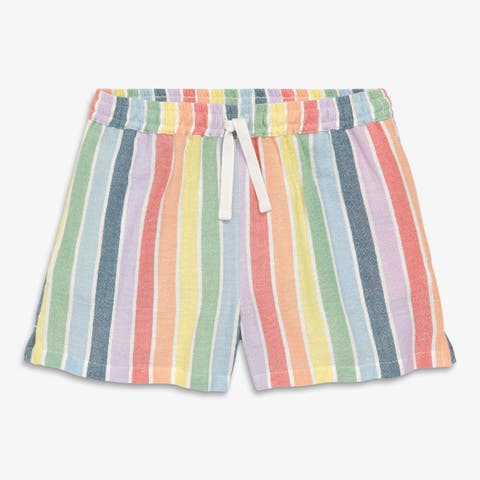Kids Beach Short In Rainbow Stripe (Toddler, Little Kid, Big Kid)
