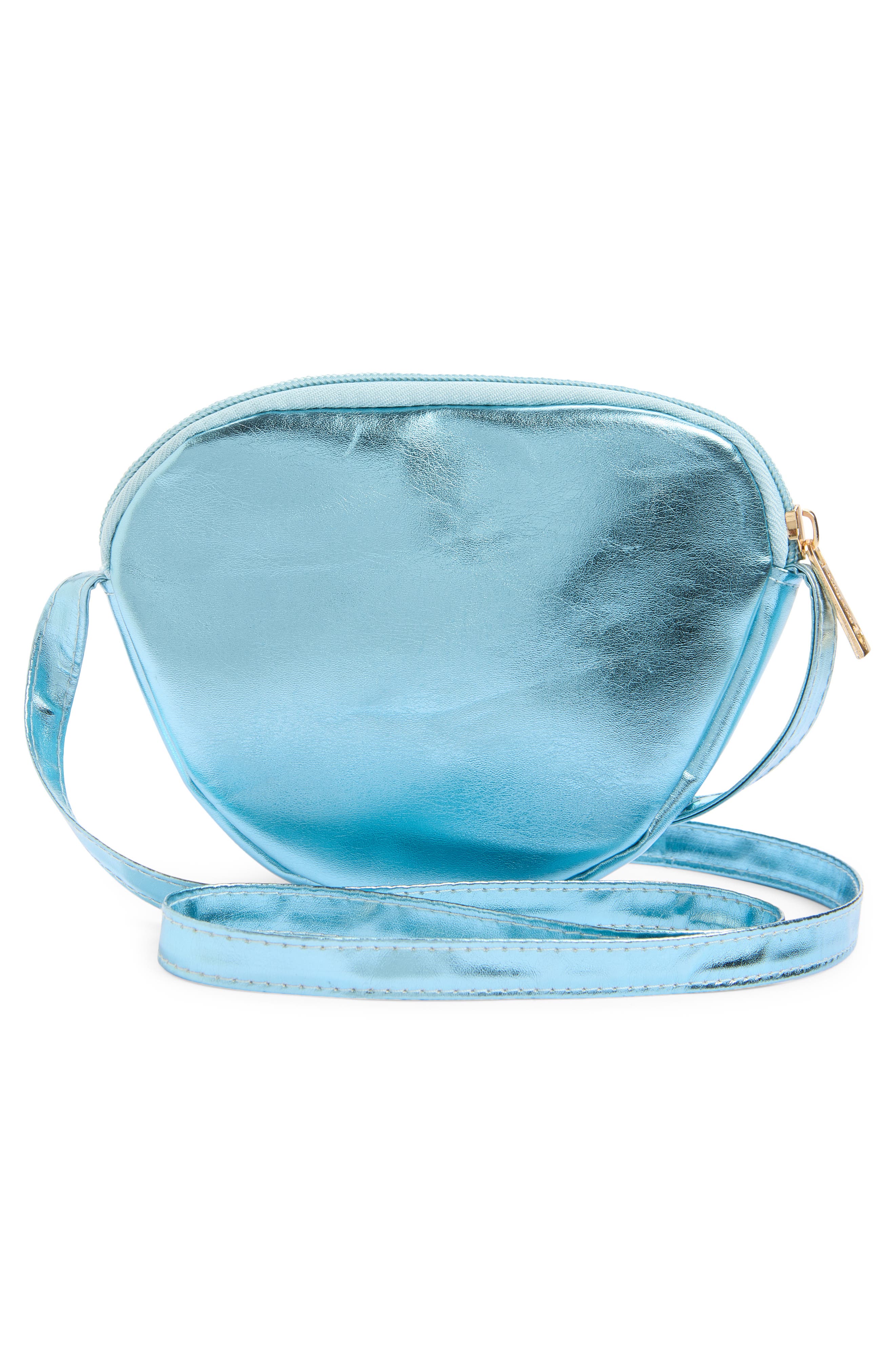 Kids' Glitter Heart Crossbody Bag, Alternate, color, ICY BLUE