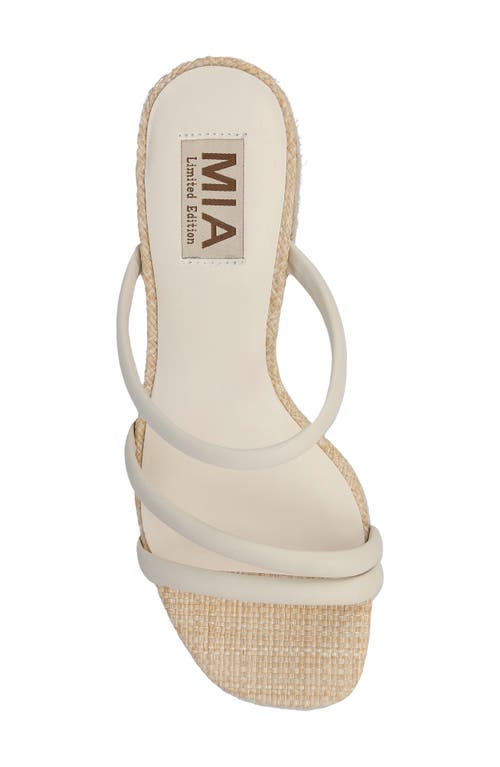 Mia Inara Espadrille Slide Sandal In Bone
