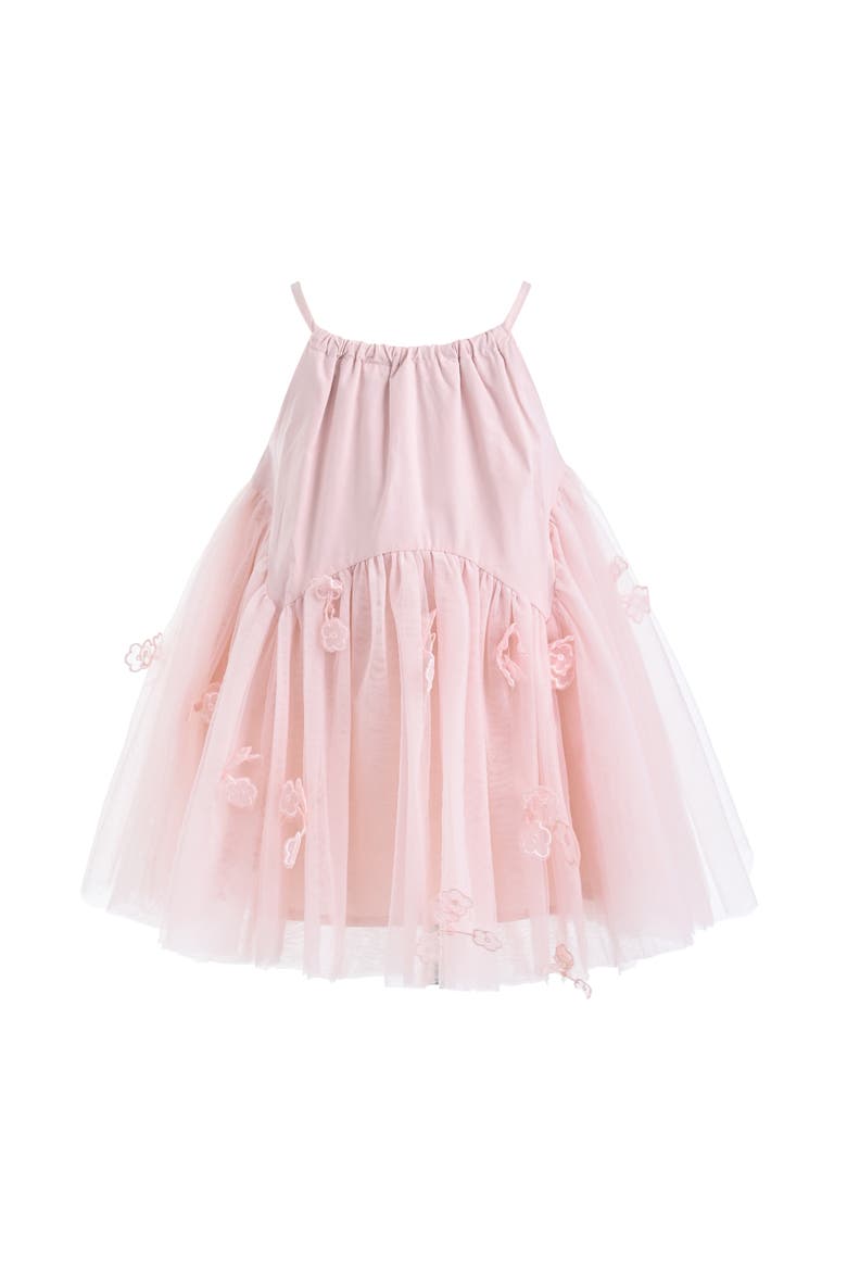 Mirelle Petal Flared Tulle Dress, Main, color, Pink
