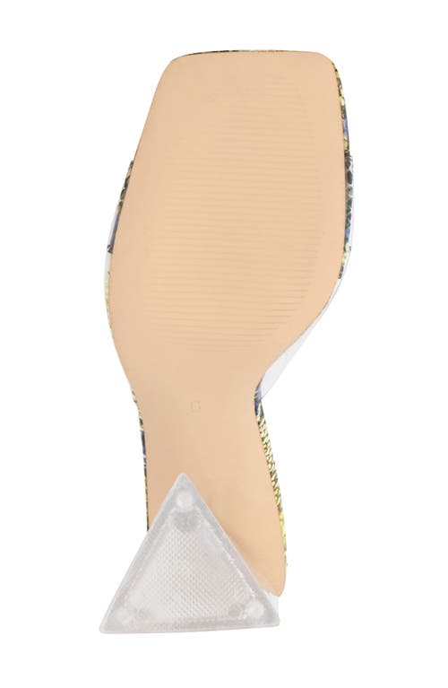 New York And Company Heather Snake Embossed Lucite Heel Sandal In Multi